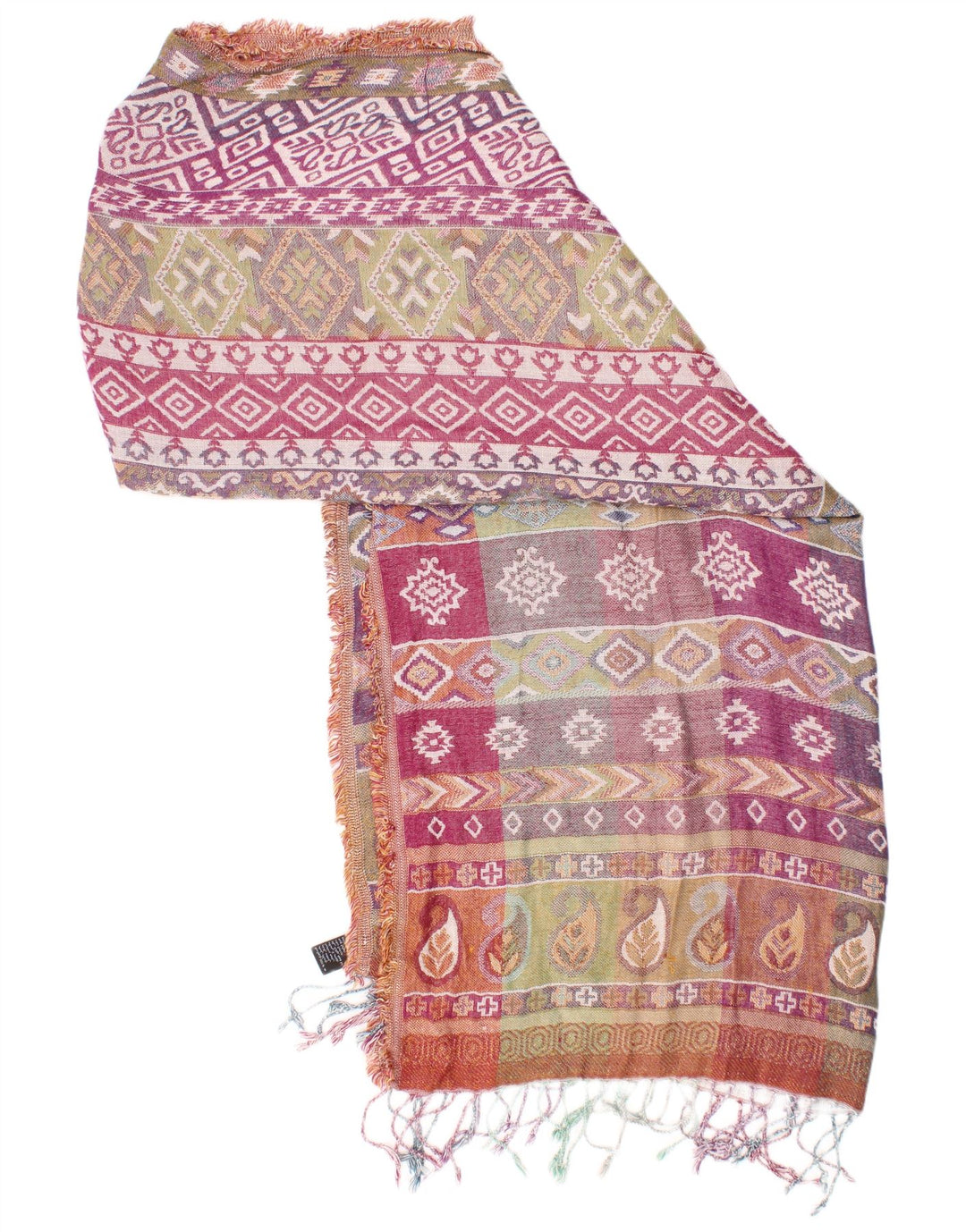 Monsoon ženski pravokutni šal jedne veličine višebojni Fair Isle Bohemian