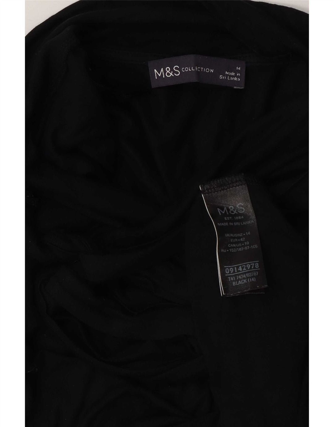 Marks & Spencer gornji dio ženske bluze UK 14 velika tamnoplava viskoza
