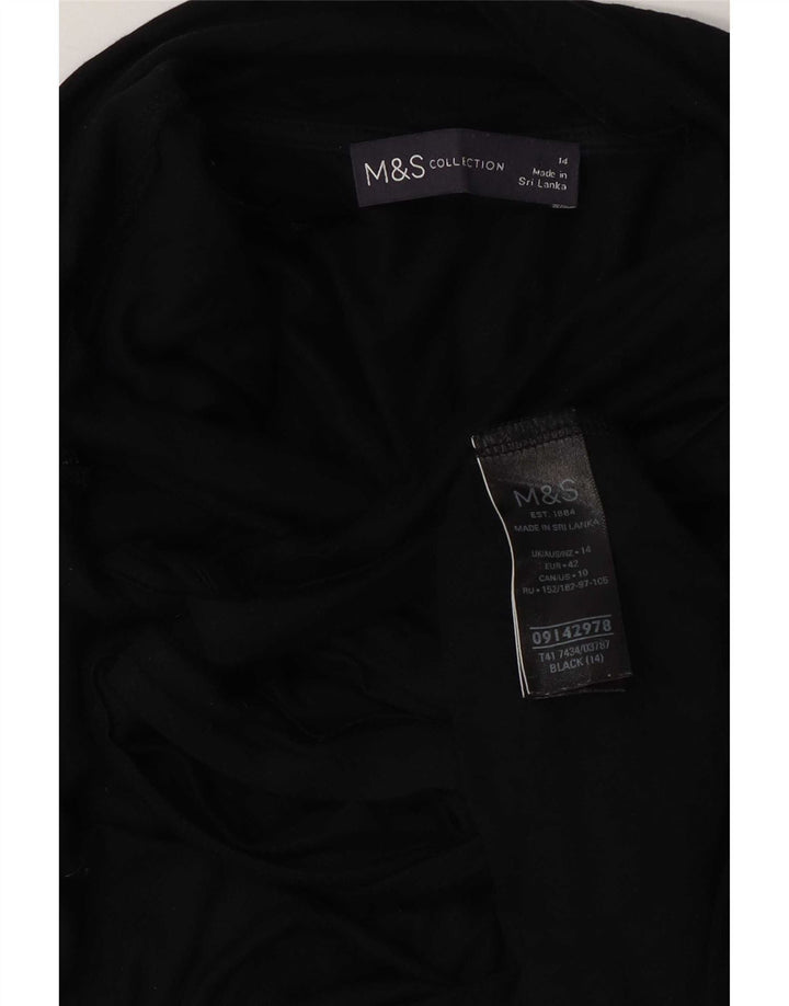 Marks & Spencer gornji dio ženske bluze UK 14 velika tamnoplava viskoza