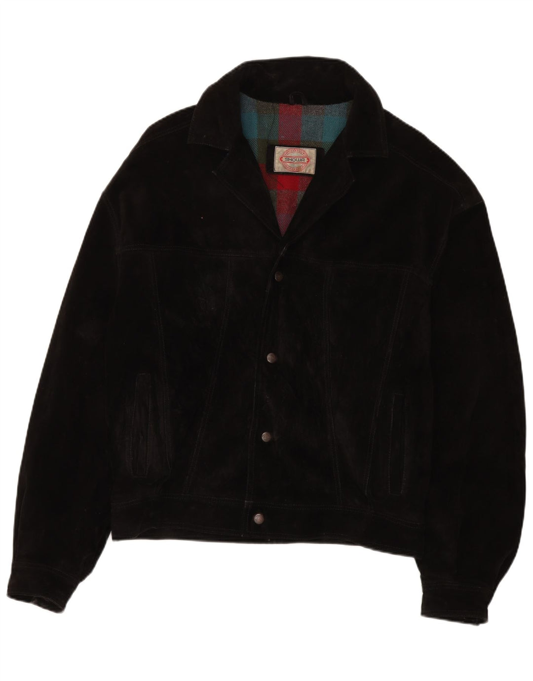 Vintage muška bomber jakna od brušene kože IT 50 velika crna koža