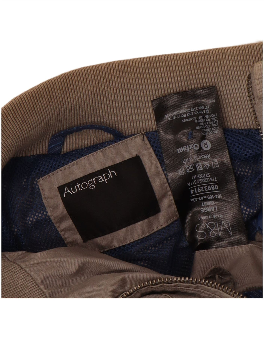 Marks & Spencer muška bomber jakna UK 41/43 veliki sivi poliester