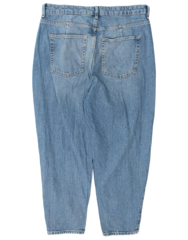 Marks & Spencer ženske Mom skraćene traperice UK 14 Large W34 L25 Plave