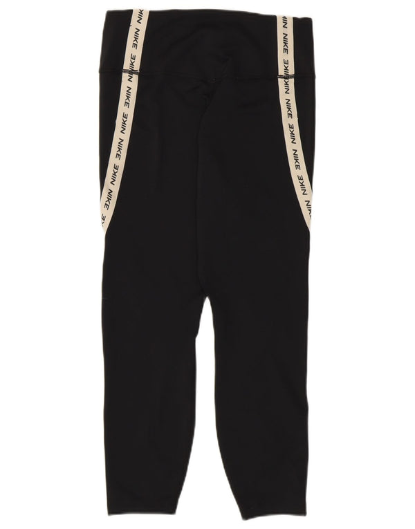 NIKE ženske Dri Fit Graphic Capri tajice UK 12 srednje crne boje