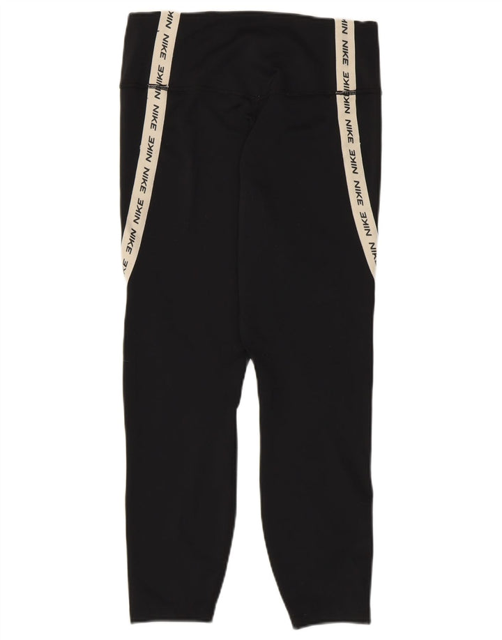 NIKE ženske Dri Fit Graphic Capri tajice UK 12 srednje crne boje