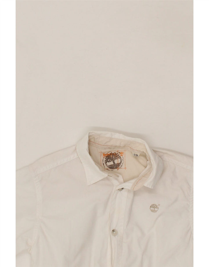 TIMBERLAND Boys Short Sleeve Shirt 3-4 Years White Vintage Timberland and Second-Hand Timberland from Messina Hembry 