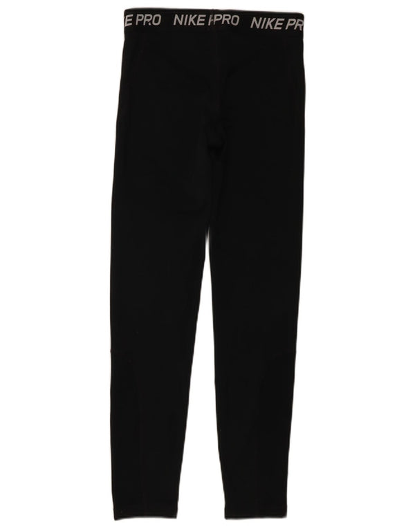 Nike Girls Dri Fit Graphic Leggings 12-13 Years Large Crni Poliester