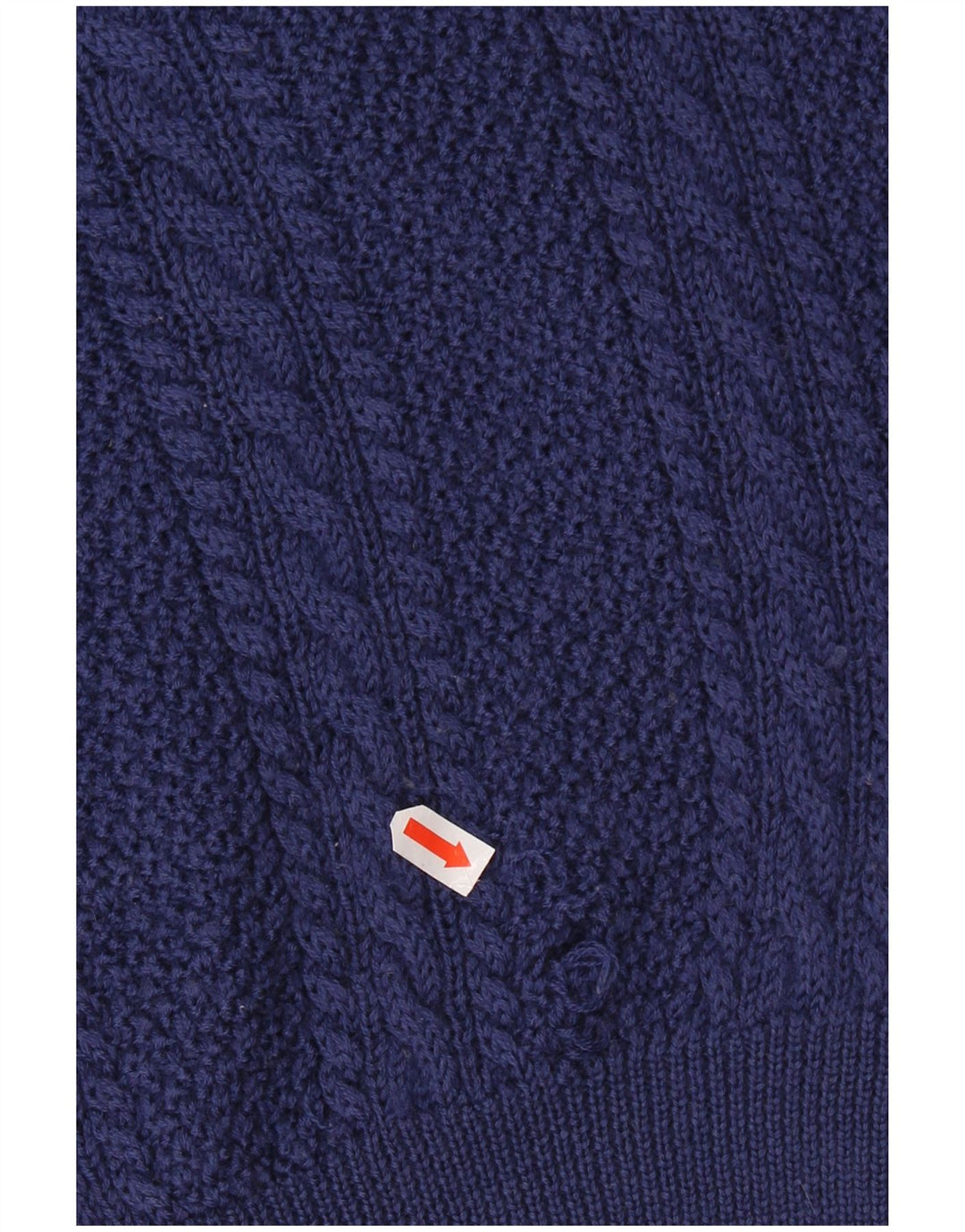 VINTAGE muški džemper s okruglim izrezom XL tamnoplava djevičanska vuna