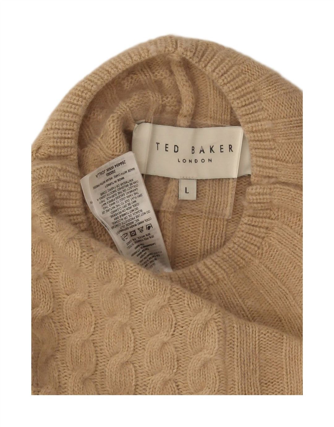 Ted Baker Ženski pončo džemper UK 16 Veliki bež poliamid