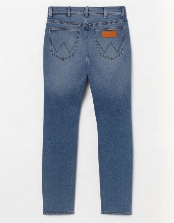Wrangler muške uske traperice Larston W28 L32 plavi pamuk