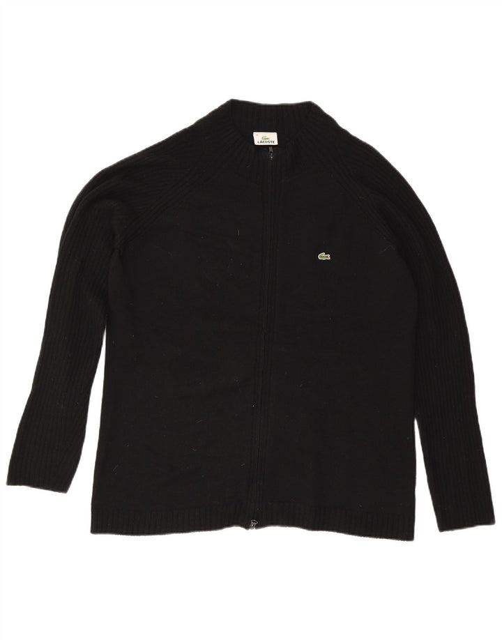 Lacoste ženski kardigan džemper, veličina 46 XL crni vuneni
