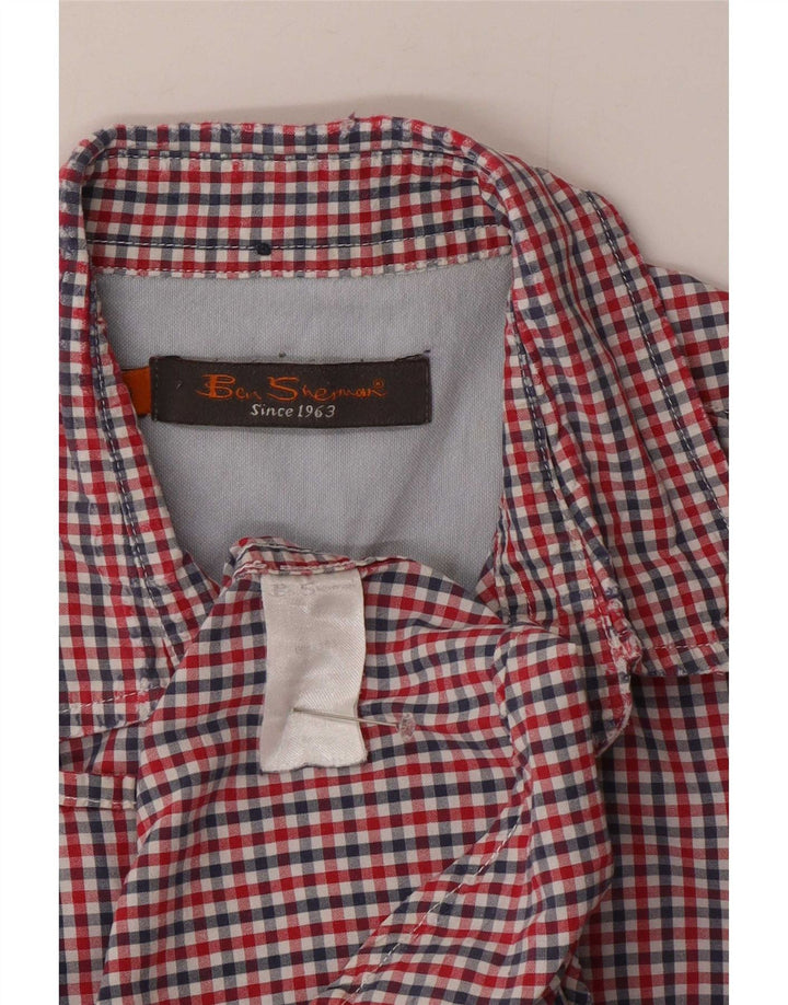 Ben Sherman muška košulja kratkih rukava srednje crvene pamučne boje