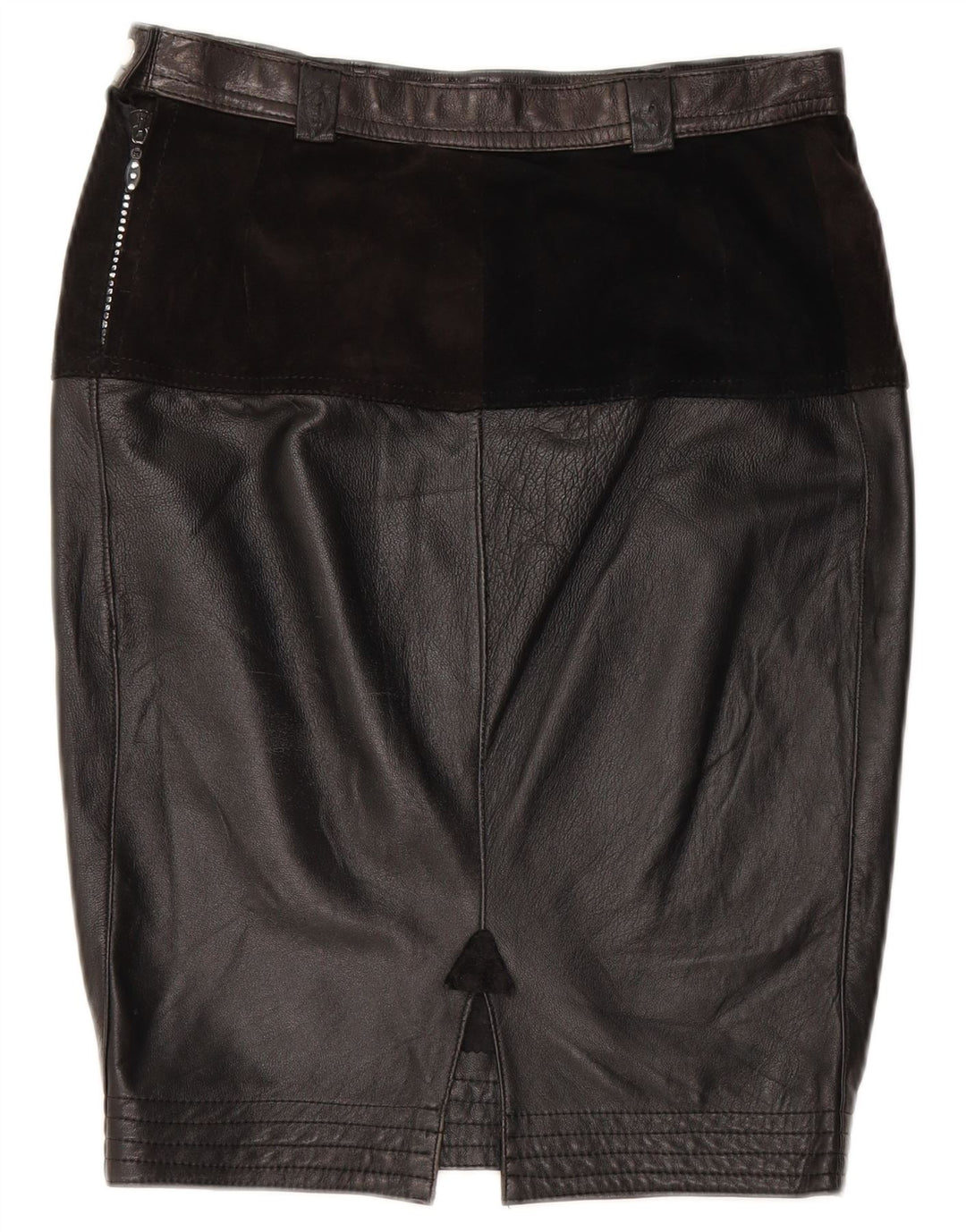 VINTAGE ženska kožna suknja srednje veličine W28 crna