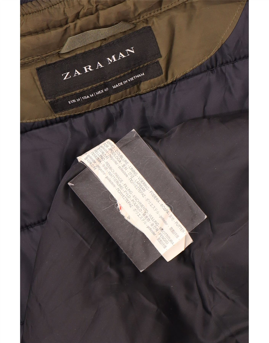 Zara muška podstavljena jakna UK 38 srednje smeđi poliester