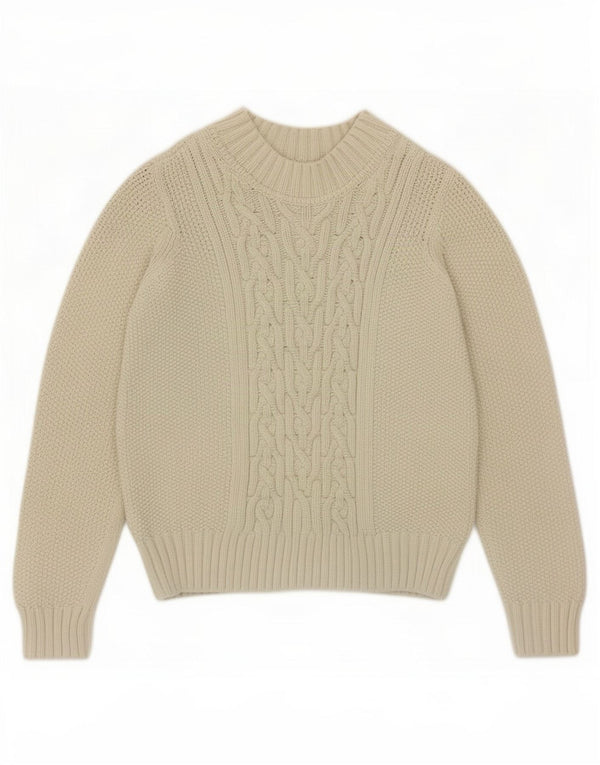 Marks & Spencer ženski džemper s veznim izrezom UK 10 Small Off White