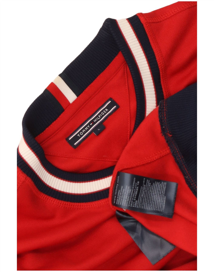 Tommy Hilfiger muški džemper od velikog crvenog poliestera u boji