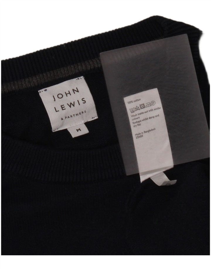 John Lewis, muški džemper s okruglim izrezom, srednje tamnoplavi pamuk