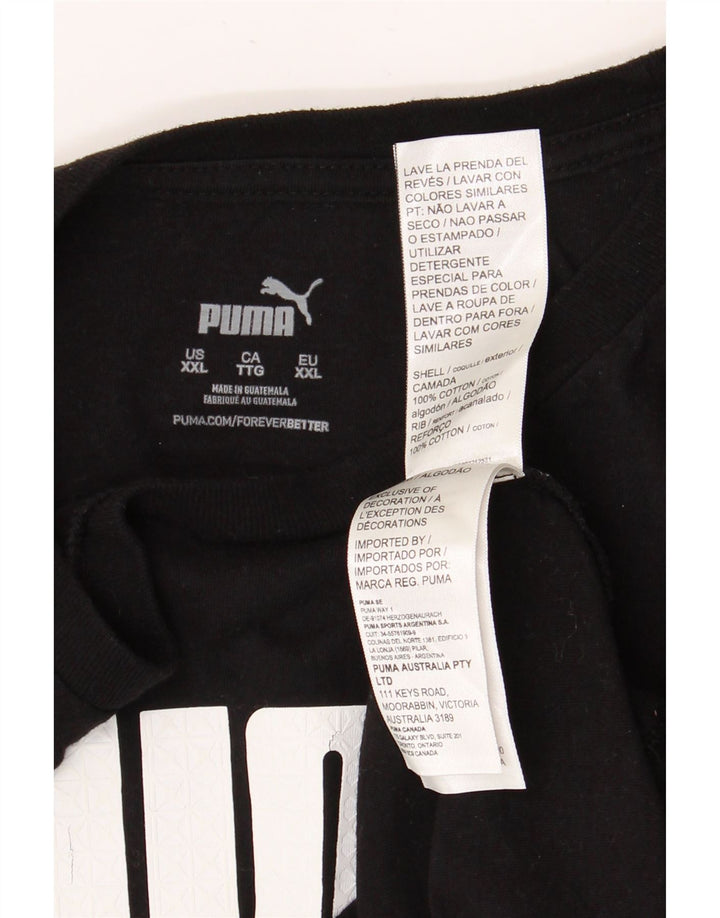PUMA muška majica kratkih rukava s grafičkim motivima 2XL crni pamuk