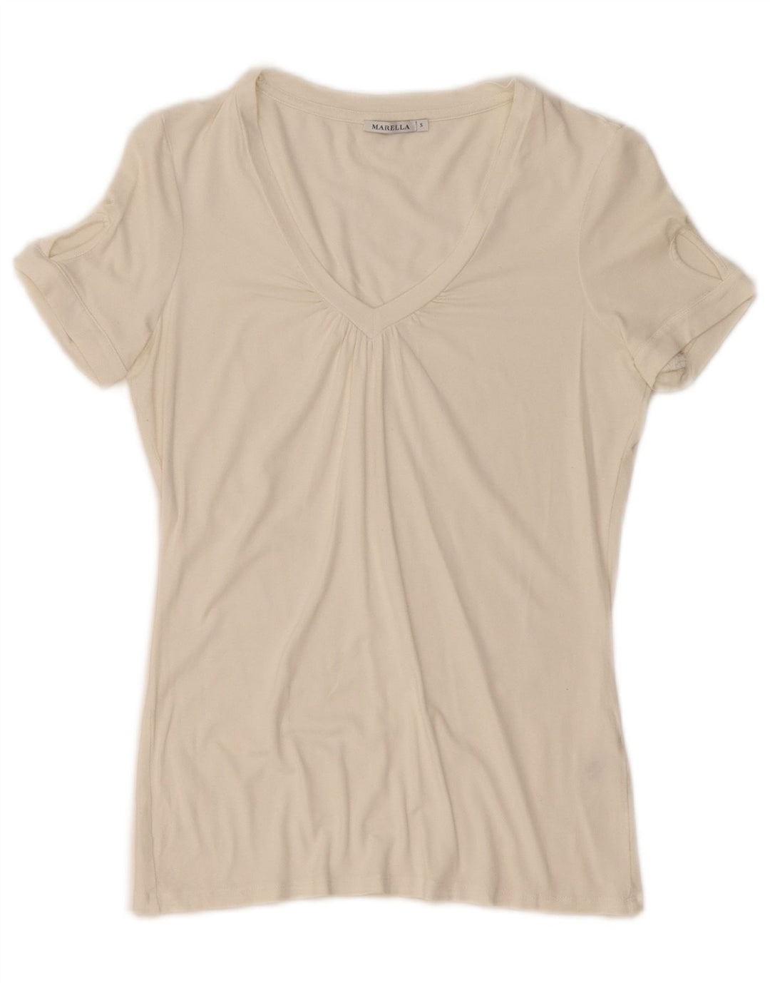 Marella Ženska majica kratkih rukava UK 10 Small Off White