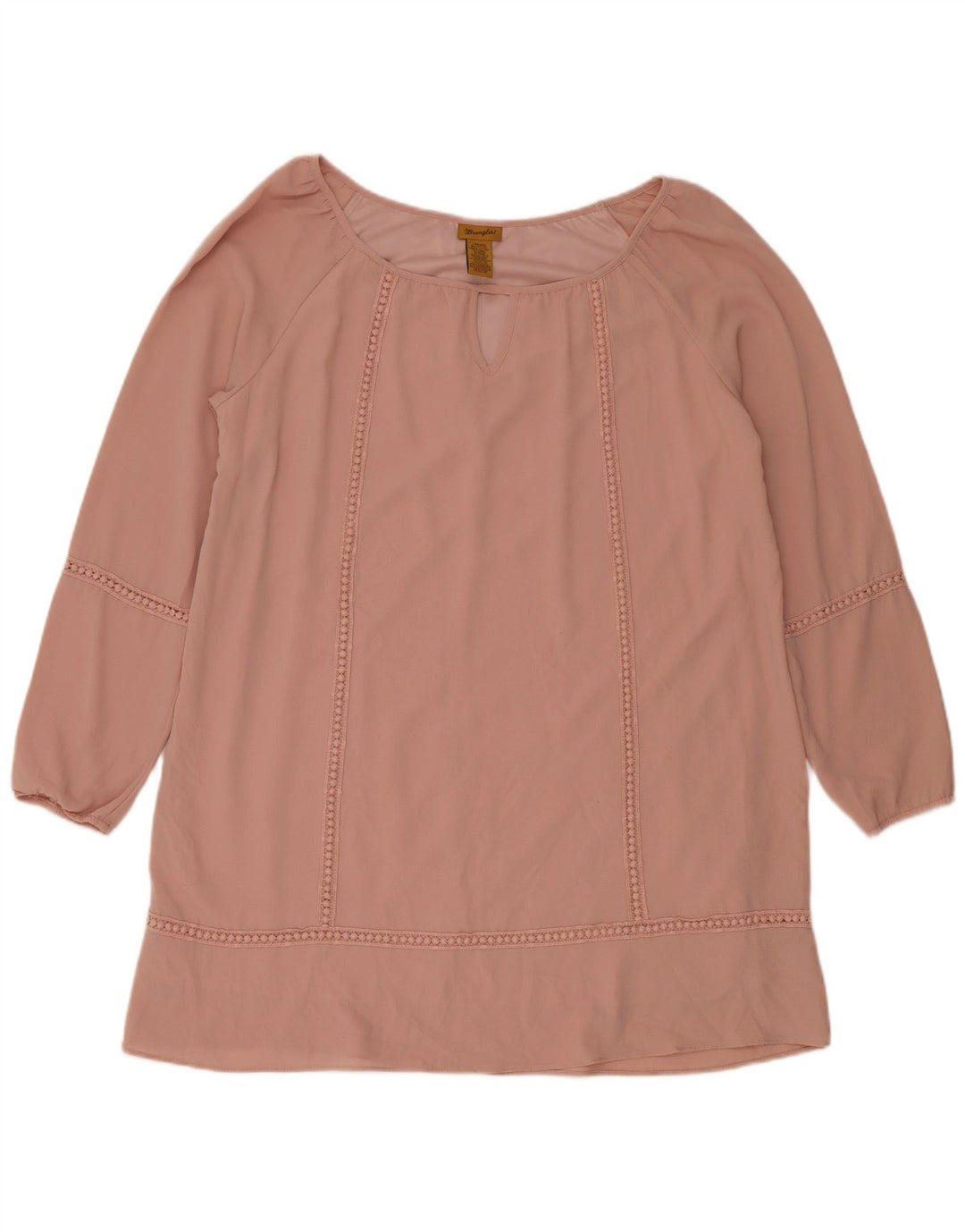 Wrangler ženska haljina tunika dugih rukava UK 18 XL Ružičasti poliester