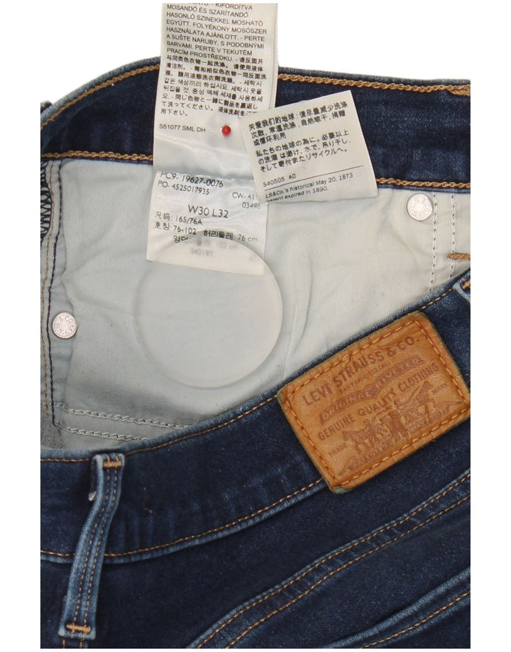 Levi's ženske kapri traperice W30 L21 plavi pamuk