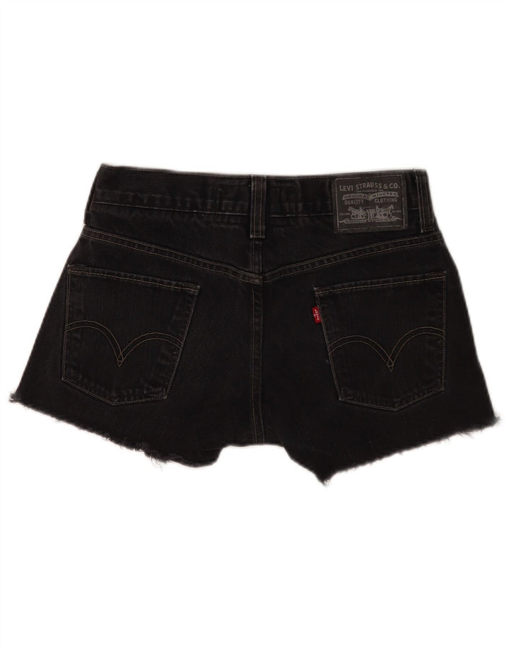 Levi's ženske 511 uske traper kratke hlače W30 Srednje crni pamuk
