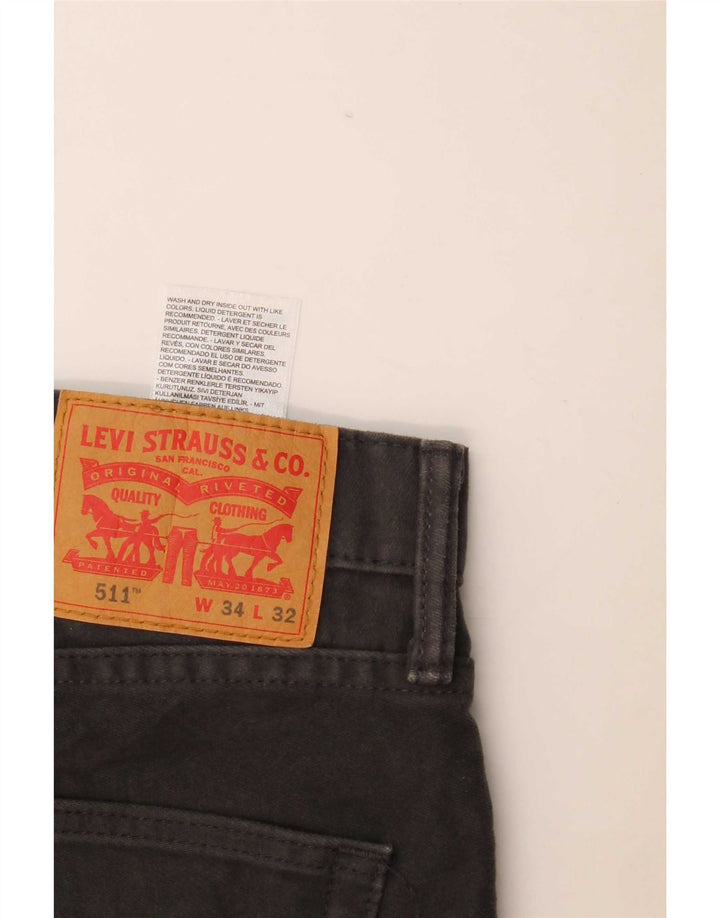 Levi's muške 511 uske traperice W34 L32 sivi pamuk