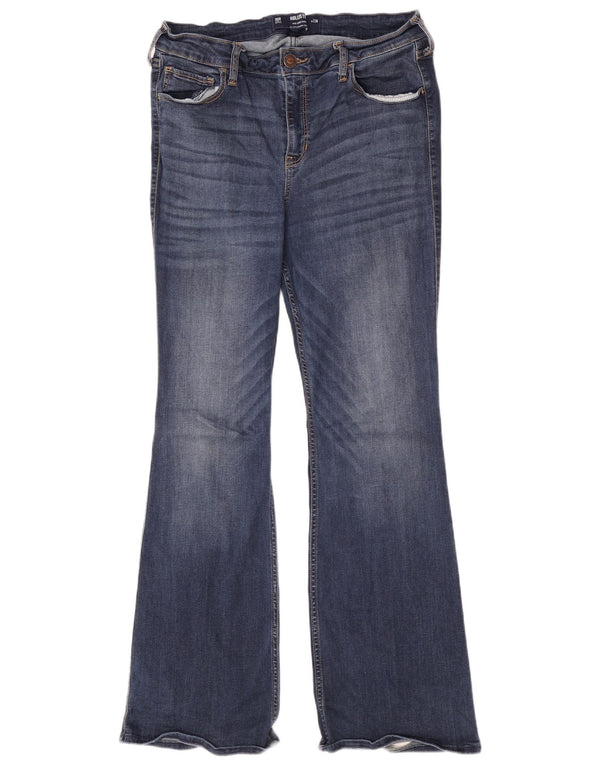 Hollister ženske traperice Bootcut UK 16 Large W33 L30 plavi pamuk