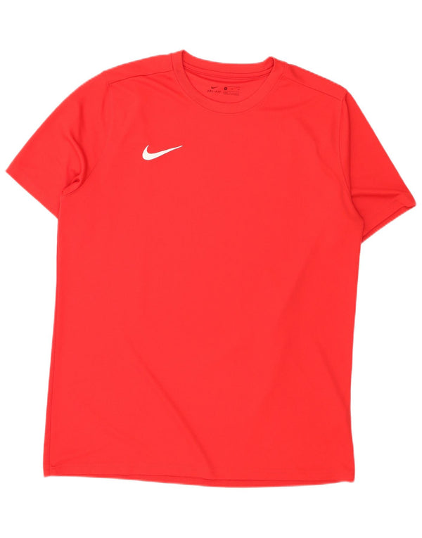 Nike Dri Fit majica kratkih rukava srednje crvene boje od poliestera