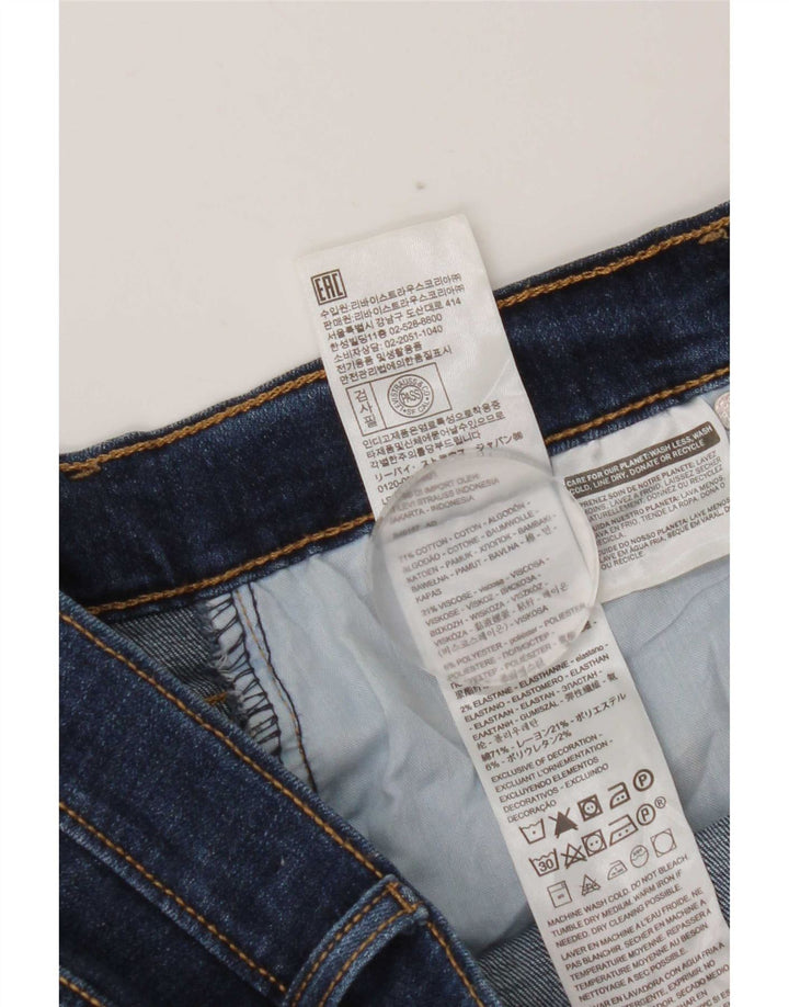 Levi's ženske kratke traper hlače visokog struka W30 srednje plavi pamuk