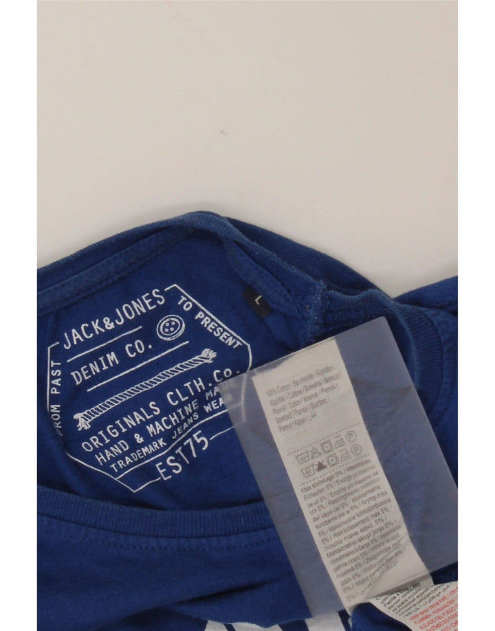 Jack & Jones muška majica s dugim rukavima, veliki plavi pamuk