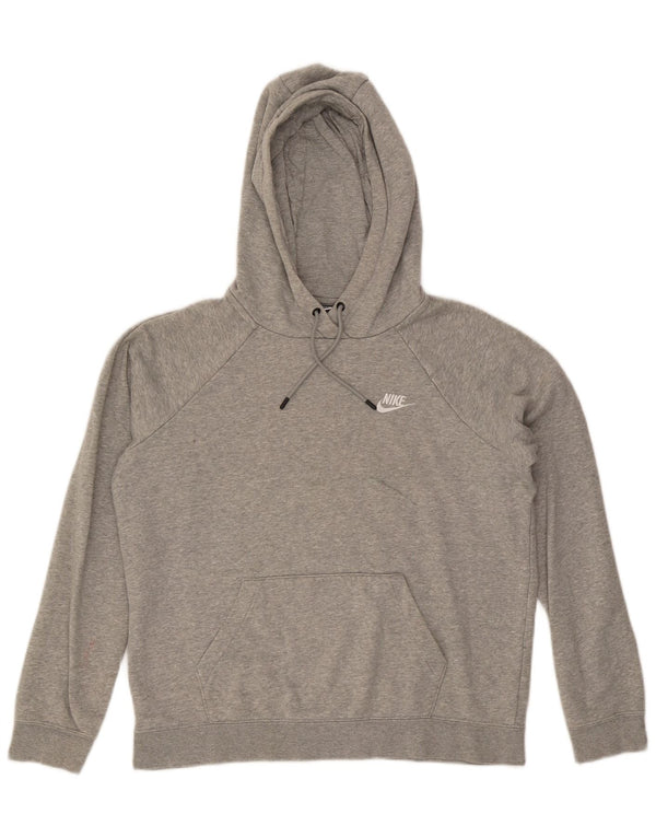 Nike Ženska majica s kapuljačom UK 14 Srednje sivi flekasti pamuk
