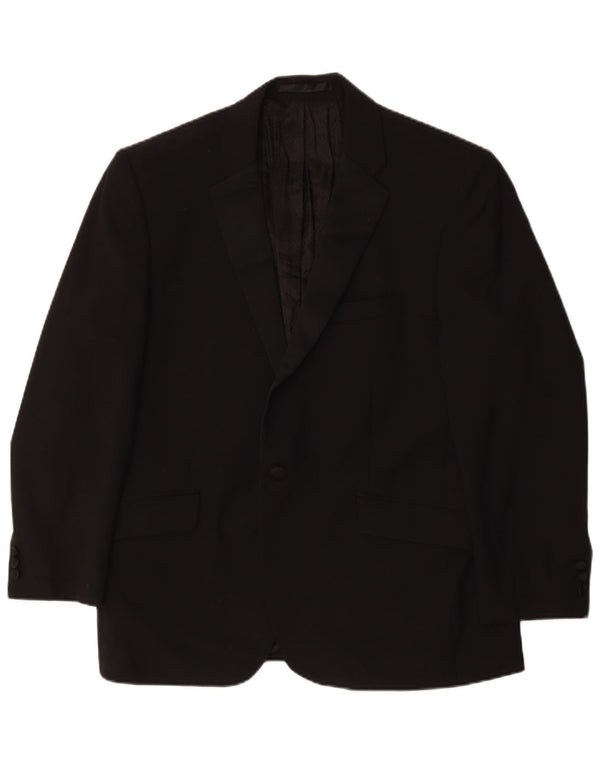 Marks & Spencer muška kratka jakna sako s 2 gumba UK 44 2XL crni poliester