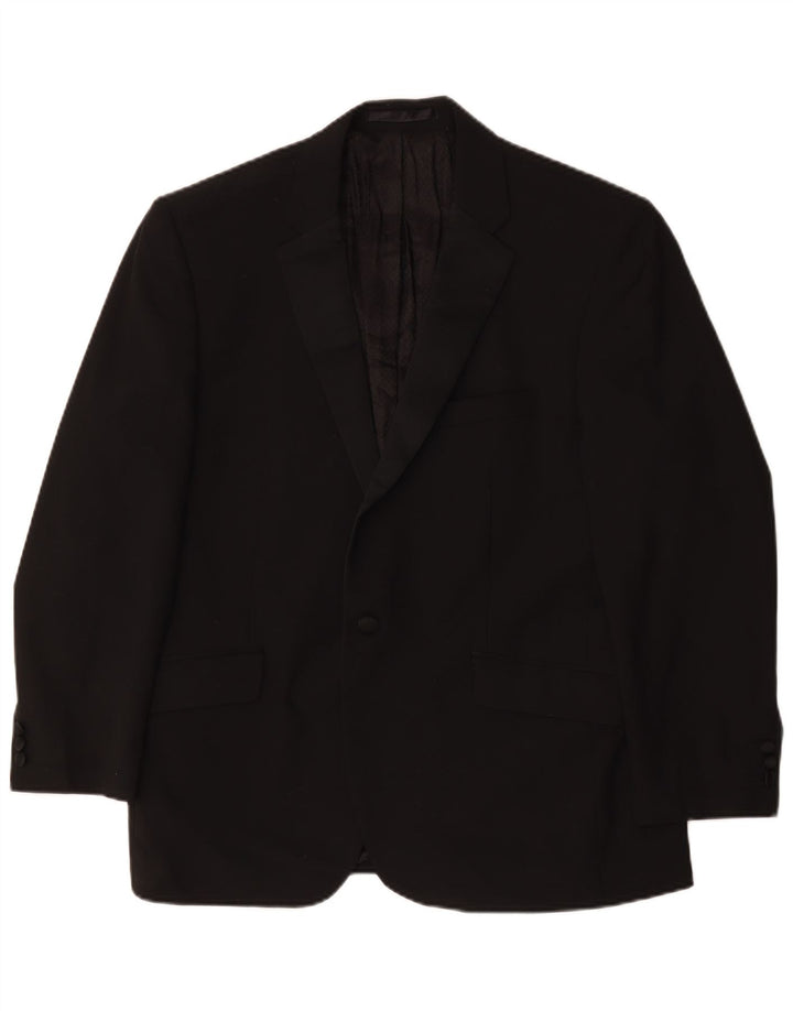 Marks & Spencer muška kratka jakna sako s 2 gumba UK 44 2XL crni poliester