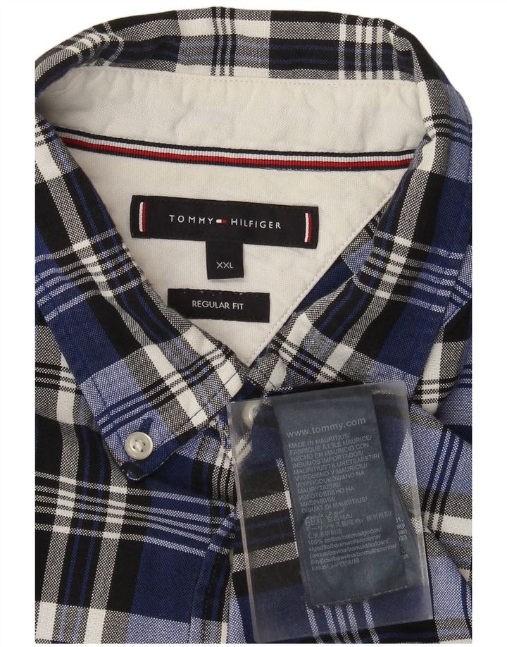 Tommy Hilfiger muška košulja standardnog kroja 2XL plavi pamuk na karo