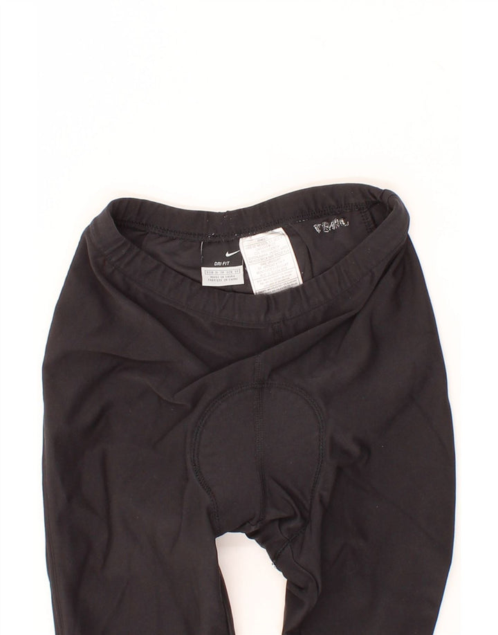 NIKE Womens Capri Leggings US 0/2 XS  Black Polyester Vintage Nike and Second-Hand Nike from Messina Hembry 