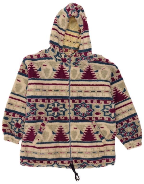Vintage ženska jakna od flisa s kapuljačom UK 18 XL Višebojna Fair Isle