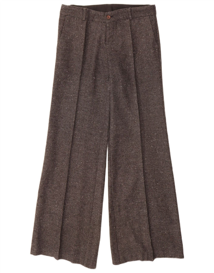 VINTAGE ženske ležerne hlače IT 40 male W28 L32 sive riblja kost