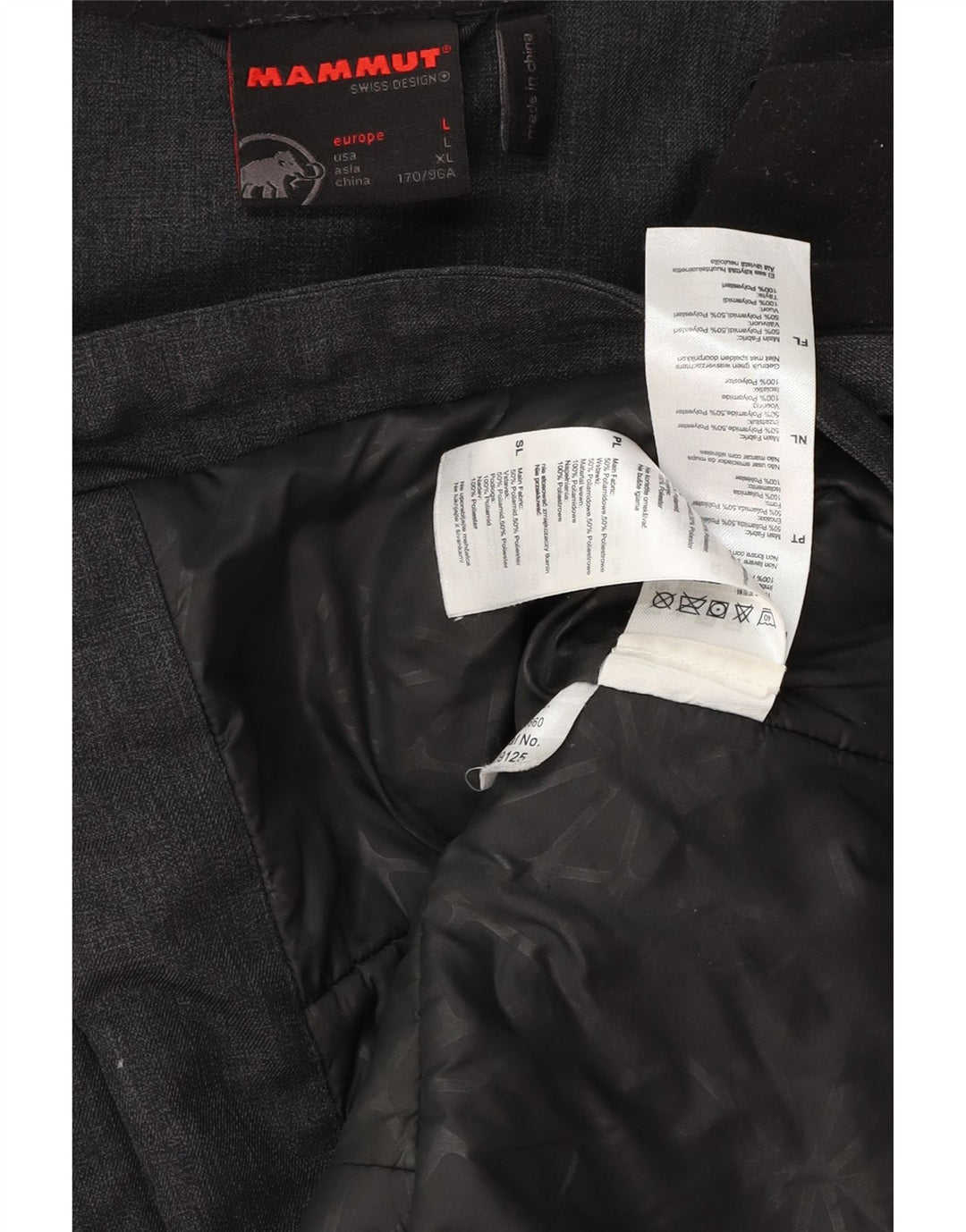 MAMMUT Ženska vjetrovka s kapuljačom UK 16 Veliki sivi poliester