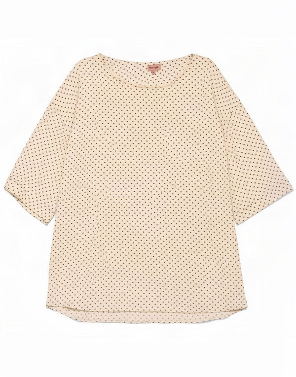 Phase Eight ženski gornji dio bluze 3/4 rukava UK 18 XL Bijelo točkasto srce