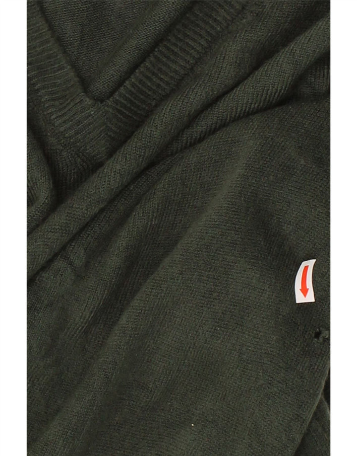 DOCKERS Mens V-Neck Jumper Sweater Large Green Acrylic Vintage Dockers and Second-Hand Dockers from Messina Hembry 