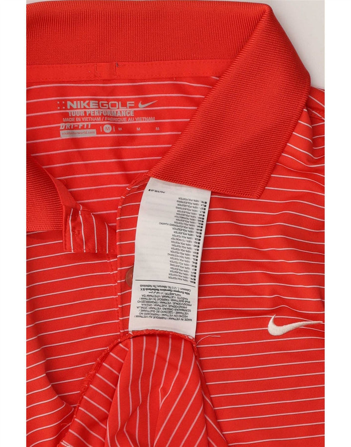 Nike muška Dri Fit polo majica srednje crvene pruge od poliestera