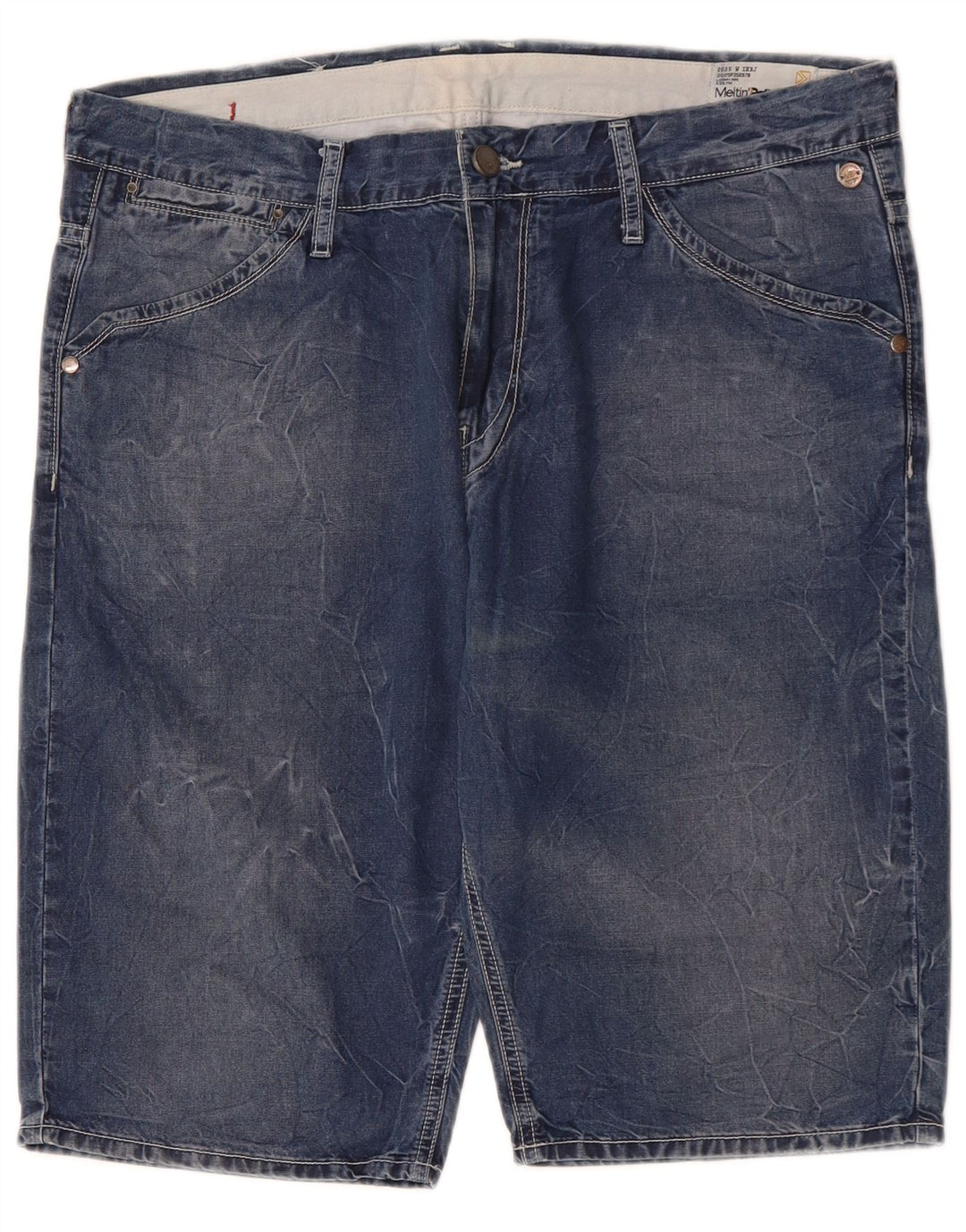 Meltin' Pot muške traper kratke hlače W36 veliki plavi pamuk