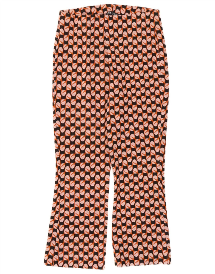 Zara ženske ležerne hlače Bootcut Large W30 L26 Višebojne geometrijske