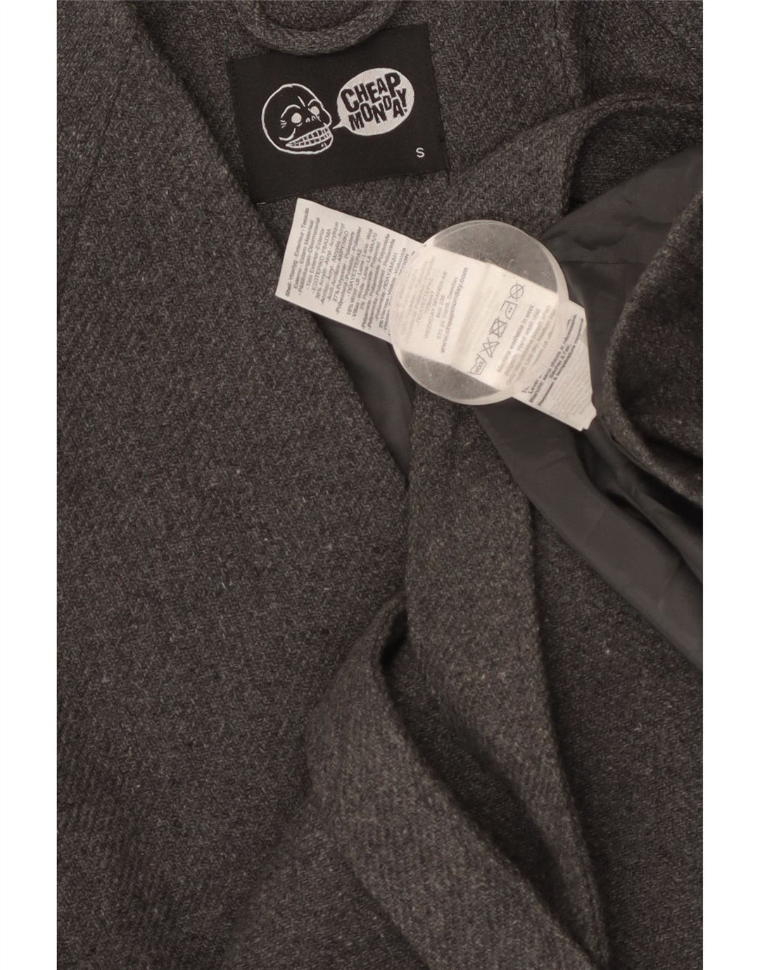 CHEAP MONDAY Ženski kaput UK 10 Mali sivi akril