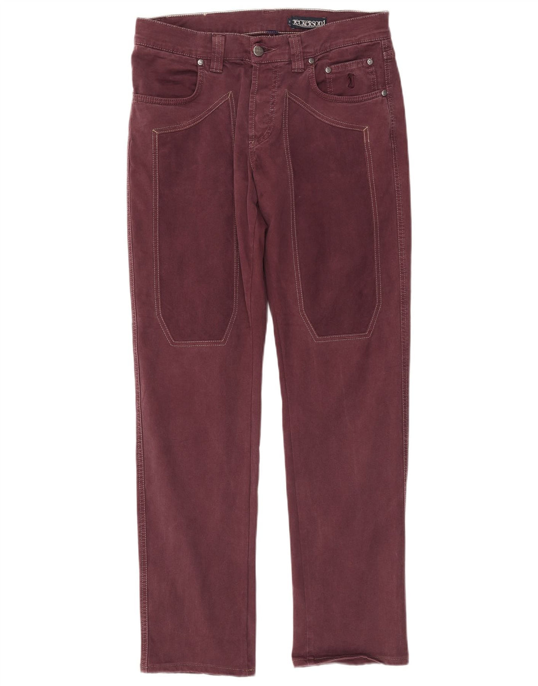 Jeckerson muške ravne traperice W32 L31 kestenjasti pamuk