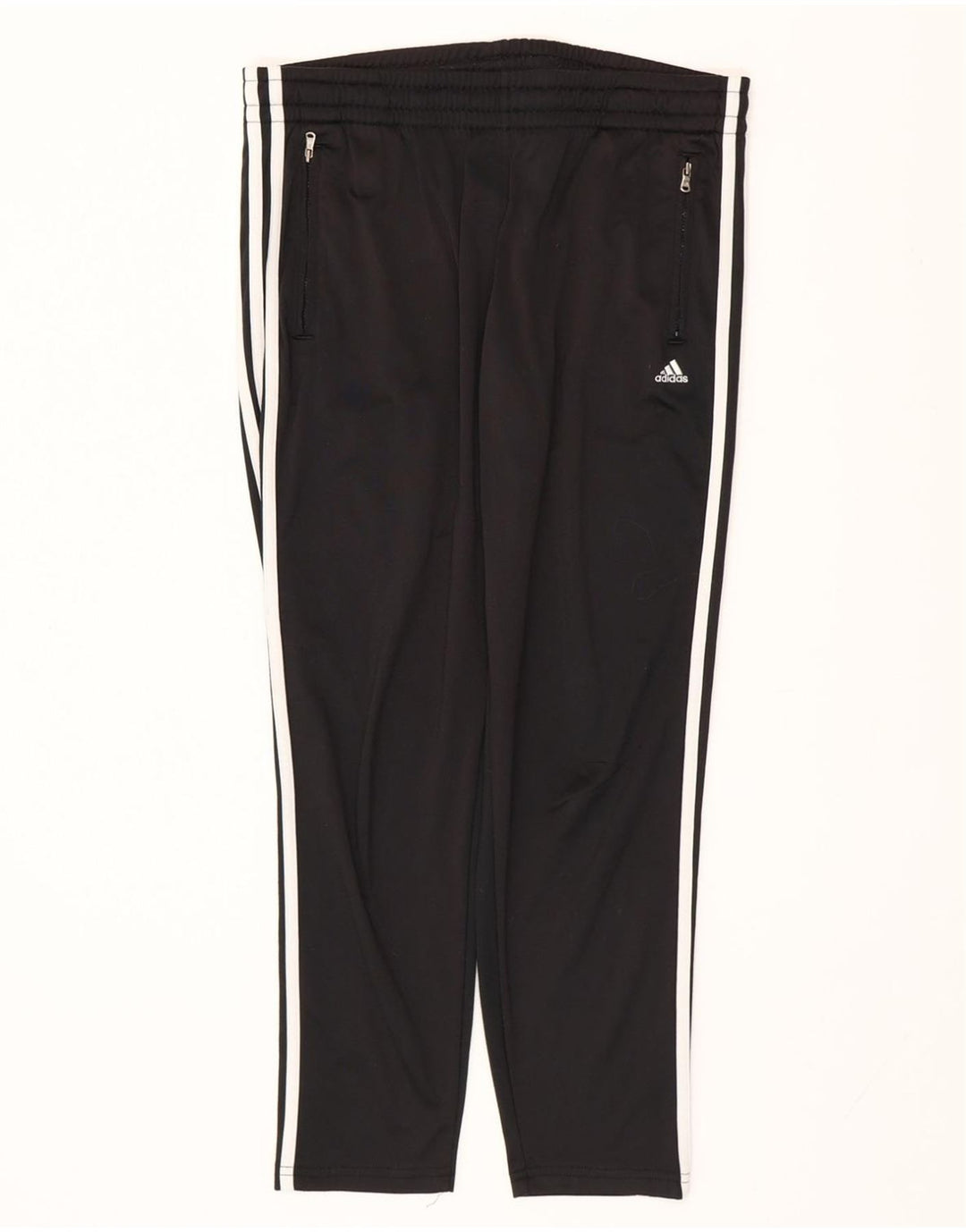 ADIDAS Ženske Climalite Trenirke Hlače UK 12 Srednje crni poliester