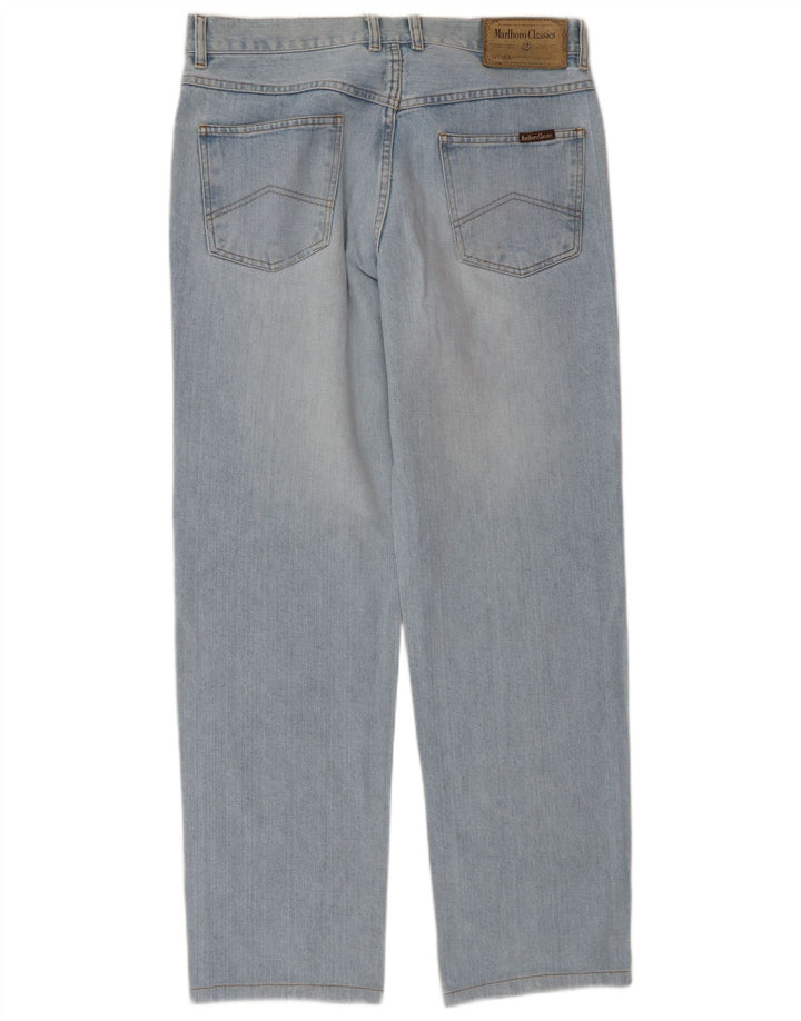 Marlboro Classics Mens Straight Jeans W33 L34 Plavi pamuk