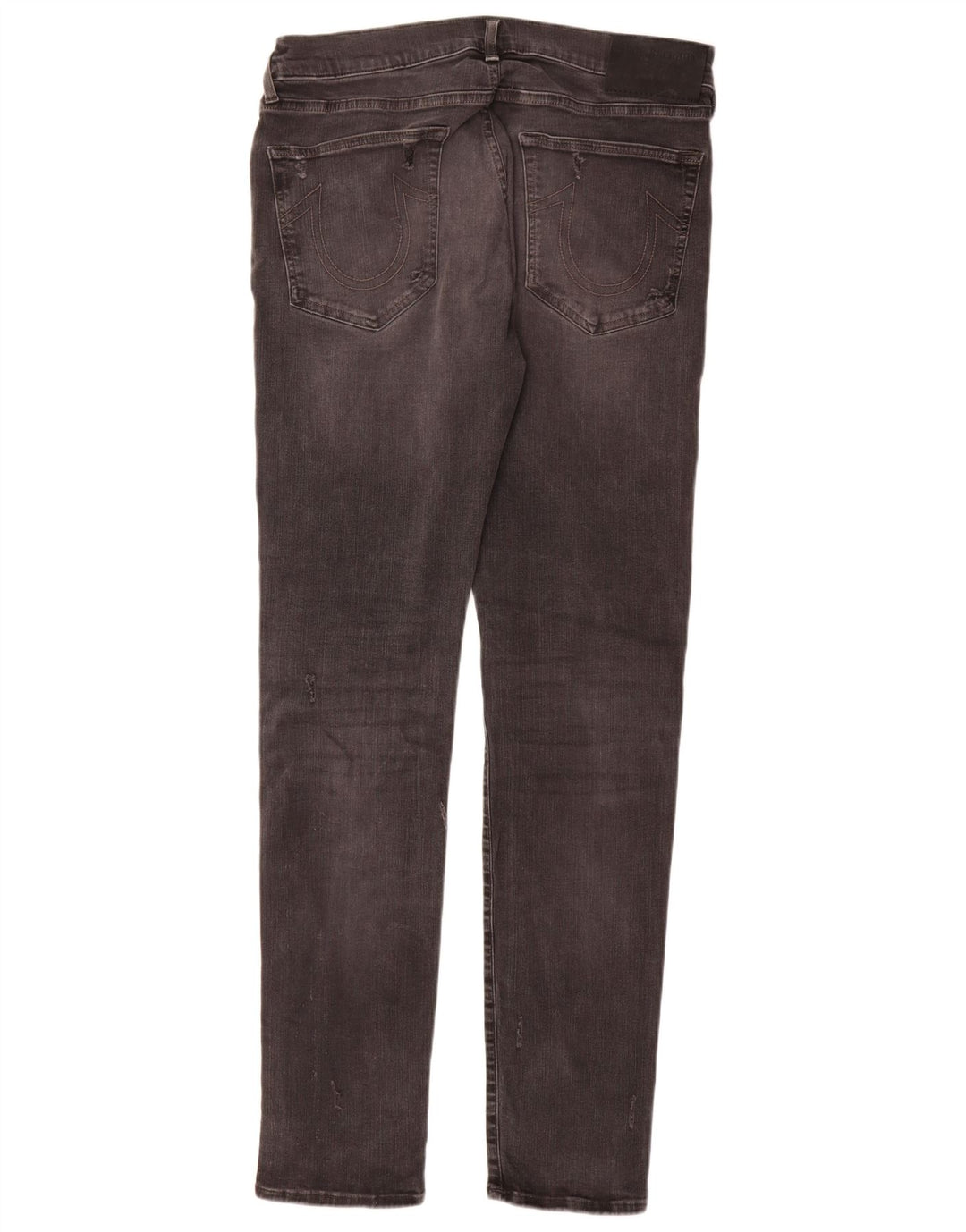 True Religion muške traperice uskog kroja, poderane W36 L34 Sive, Pamuk