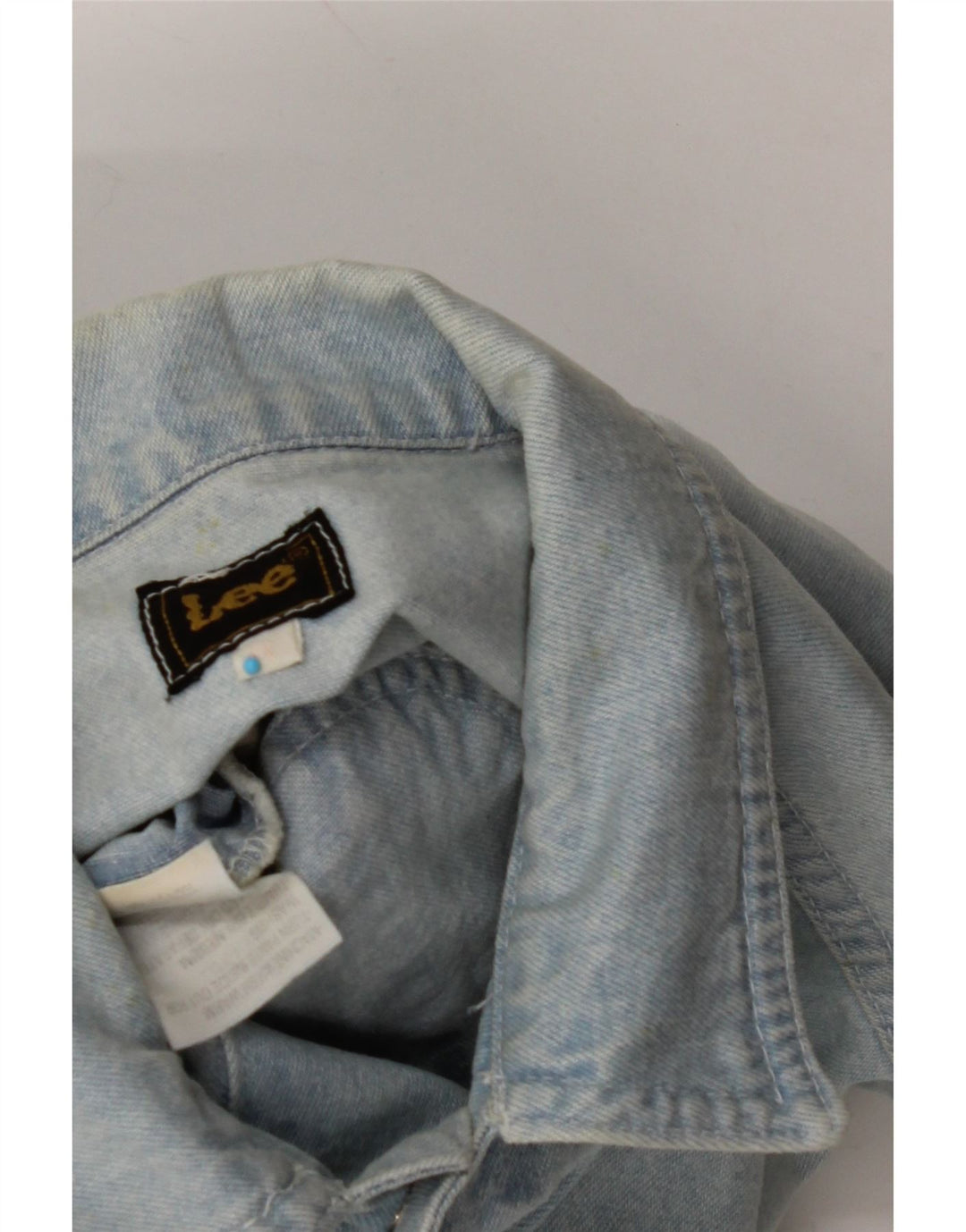 LEE Ženska traper majica UK 14 Large Blue Cotton