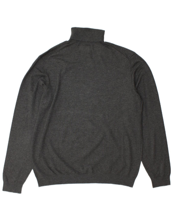 Zara Mens Roll Neck Jumper Sweater XL Grey